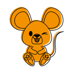 mouse cute animal cartoon icon image