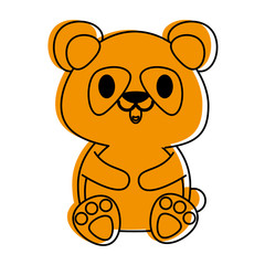 panda bear cute animal cartoon icon image