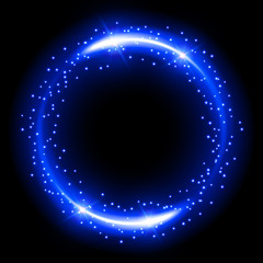 Abstract neon light effect on black background. Vector Illustration