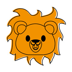 lion cute animal cartoon icon image