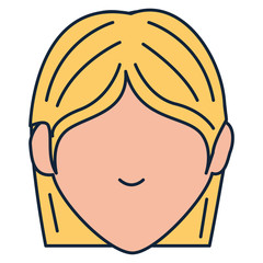 beautiful and young woman head