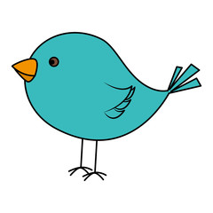 cute bird drawing icon