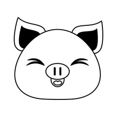 pig cute animal cartoon icon image