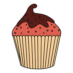 delicious cupcake isolated icon