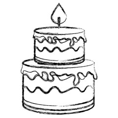 delicious cake celebration icon