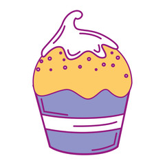delicious cupcake isolated icon