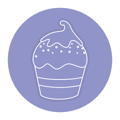 delicious cupcake isolated icon