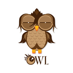Fototapeta premium Owl graphic cartoon character