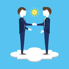 colleagues thinking and planning ideas