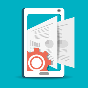smartphone gear and stadistic documents