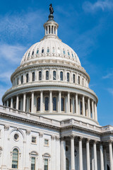 The United States Capitol building in Washington, DC., a symbol of the American government and the meeting place for Congress.