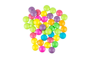 colorful chocolate coated candy isolated on white background