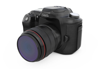Fototapeta premium Modern Digital Photo Camera. 3d Rendering