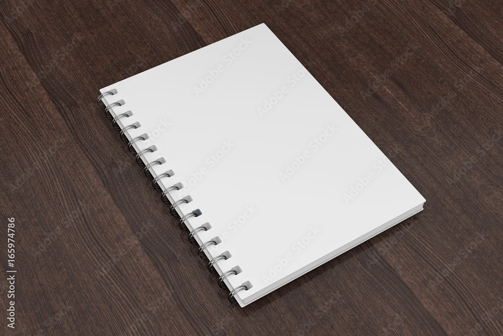 Aufkleber advertising or branding template blank notebook white mockups. 3d rendering