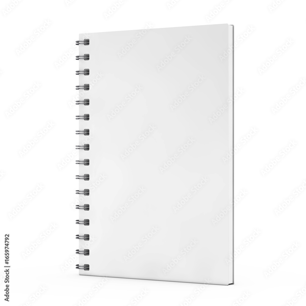 Aufkleber advertising or branding template blank notebook white mockups. 3d rendering