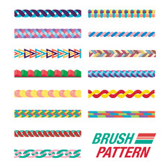 Set of line patterns. vector illustration