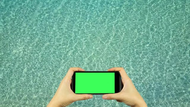 shoot video of nature with smart phone with green screen display