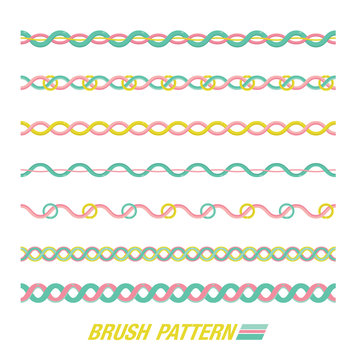 Set of line patterns. vector illustration