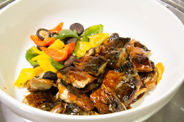 Grill Saba, Japanese seawater fish, with sauce