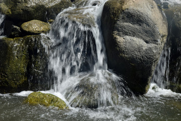 Waterfall closeup view