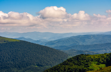 gorgeous cloudscape over the mountains in summer