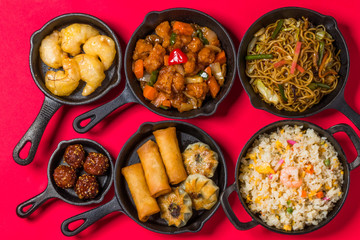 中華料理　集合　Delicious Chinese food group photo
