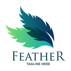 Fototapeta premium Feather Logo