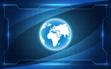 vector digital global technology concept, abstract background