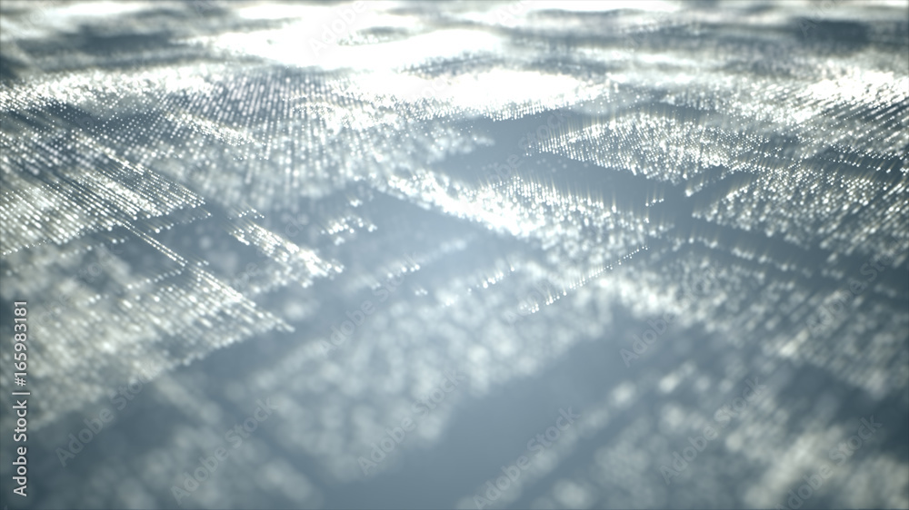 Aufkleber Digital cyber space glittering dust particles for head up display and User Interface background element