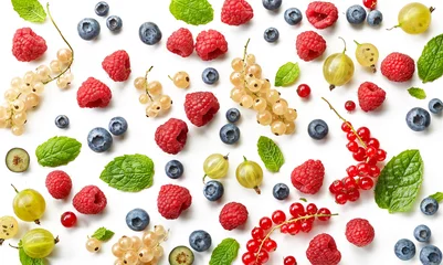 Foto op Canvas Various fresh berries © Mara Zemgaliete