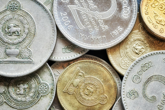 Close up picture of Sri Lankan rupee.
