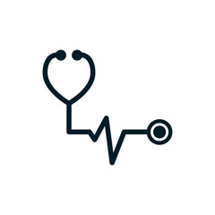 stethoscope pulse icon