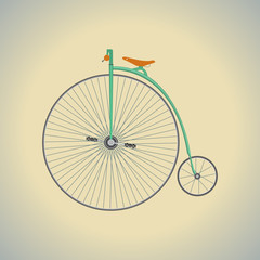 Vintage Retro Bicycle. Go out with bicycle retro style
