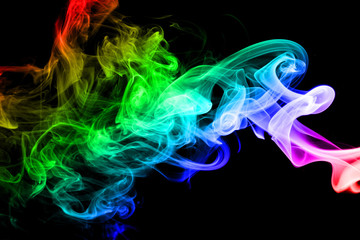 Fototapeta na wymiar Abstract rainbow smoke background