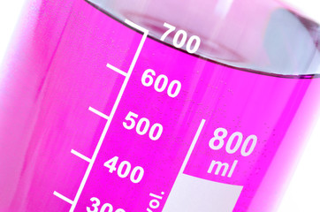 Detail of the chemical containers with potassium permanganate