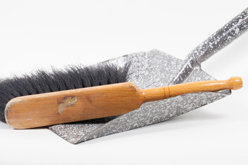 Vintage broom and dustpan