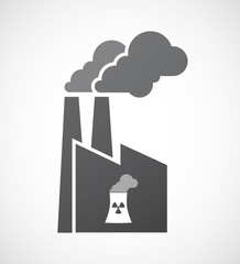 Isolated factory with a nuclear power station