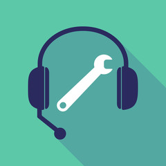 Long shadow  headset with a spanner