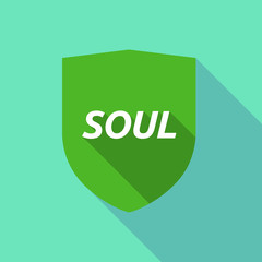 Long shadow shield with    the text SOUL