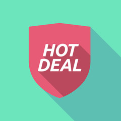 Long shadow shield with    the text HOT DEAL