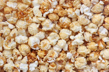 Obraz na płótnie Canvas Crunchy fried popcorn. Food background.