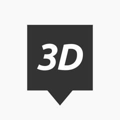 Isolated tooltip with    the text 3D