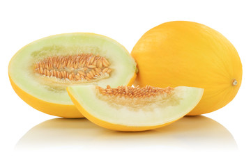 Honigmelone Honigmelonen Früchte Frucht Obst Sommer Freisteller freigestellt isoliert