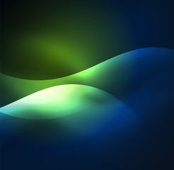 Illuminated neon waves