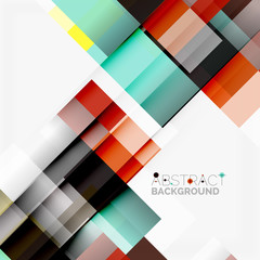 Fototapeta premium Abstract blocks template design background, simple geometric shapes on white, straight lines and rectangles