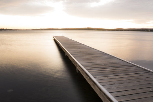 Fototapeta lake macquarie sunrise sunset warners bay speers point bolton point marmong point teralba