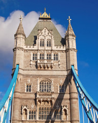 Fototapeta na wymiar London, tower bridge central view