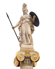 Athena statue, the ancient goddess of philosophy and wisdom - obrazy, fototapety, plakaty
