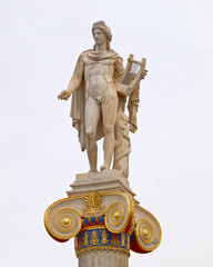Athens Greece, Apollo statue, ancient god of music and poetry