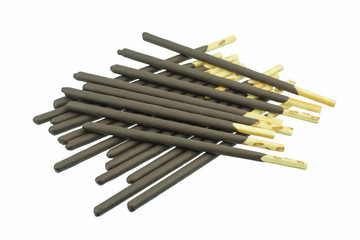 biscuit stick coated with chocolate isolated on white